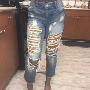 Distressed Boyfriend Jeans